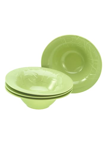 CreaTable Pastateller  Porzellan Ø 27 cm in Grün in Grün