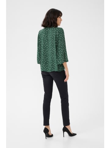 Kaffe Langarm - Hemd KAvinni in Green / Turtledove Dot