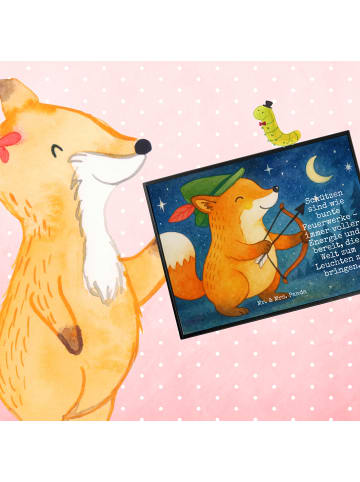 Mr. & Mrs. Panda Schreibunterlage Schütze Astrologie Design mit ... in Weiß