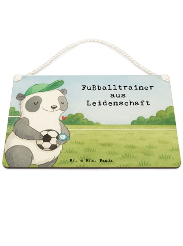 Mr. & Mrs. Panda Deko Schild Fußballtrainer Leidenschaft Design ... in Weiß