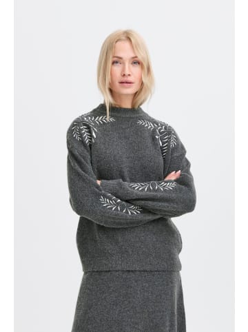 b. young Langarm BYMAGGE Loose fit in Dark Grey Melange