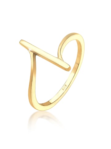 Elli Ring 925 Sterling Silber Geo in Gold