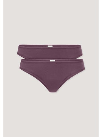Hessnatur Slip Low Cut 2er-Set in brombeere