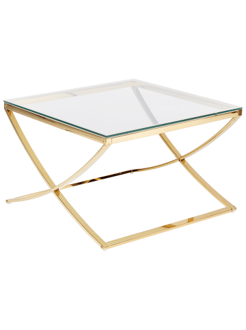 Beliani Couchtisch RINGGOLD in Gold - (W) 70 x (H) 45 x (L) 70 cm