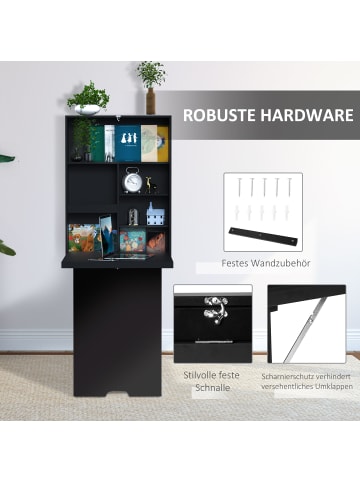 HOMCOM Schreibtisch-94,5L x 60B x 147H cm-Schwarz