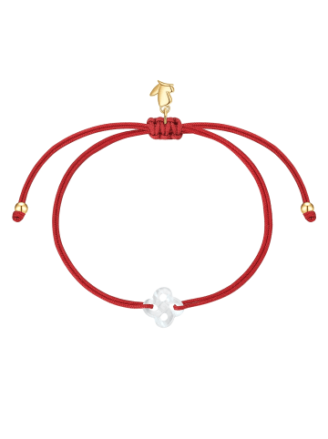 Glanzstücke München Armband Chinese Knot aus Edelstahl mit Perlmutt in weiß