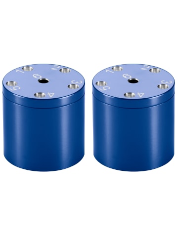 Bestsaller 2er-Set: Würfelspiel SUPER SIX Aluminum in Blau in Blau