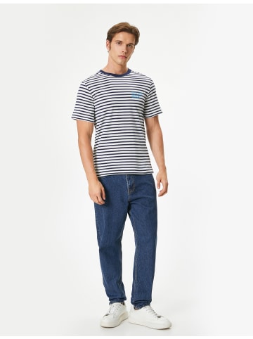 KOTON T-shirt in Marineblau Gestreift