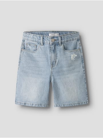 name it Jeans-Shorts Nkfrose Waist High in light blue bleached denim