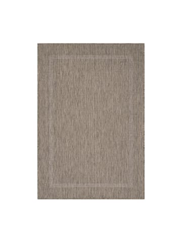 KADIMA DESIGN Teppich Outdoor Flachgewebe Uni-Design Polypropylen Balkon in Braun