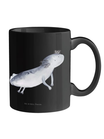 Mr. & Mrs. Panda Kaffeetasse Axolotl Schwimmen ohne Spruch in Schwarz