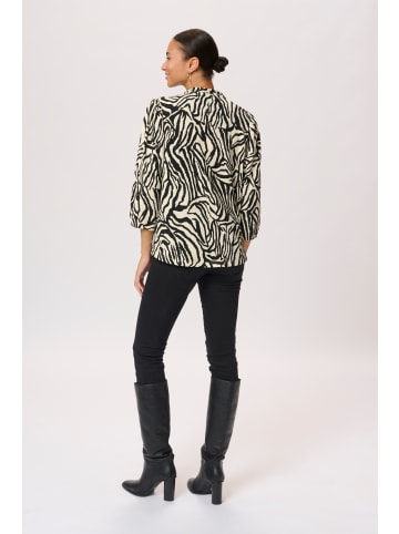 Kaffe Langarm-Bluse KAkatrine Regular fit in Black/Turtledove Print