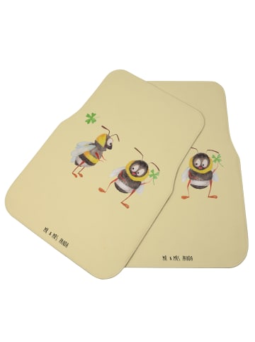 Mr. & Mrs. Panda Automatte Hummeln Kleeblatt ohne Spruch in Gelb Pastell