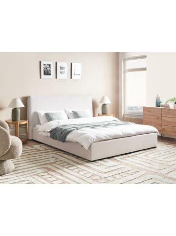 Beliani 2-tlg Doppelbett LAVAUR in Weiß