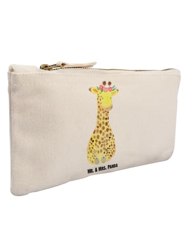 Mr. & Mrs. Panda Schminktasche Giraffe Blumenkranz ohne Spruch in Weiß