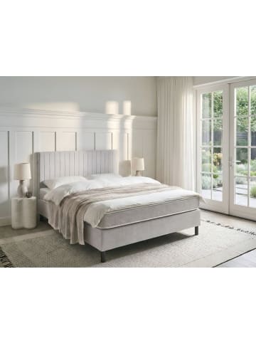 Beliani Doppelbett COUNTESS  in Grau/Braun - (W) 161 x (H) 114 x (L) 201 cm