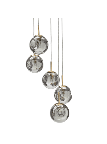 Beliani Pendelleuchten RALFES in Transparent/Messing - (W) 30 x (H) 119 x (L) 30 cm