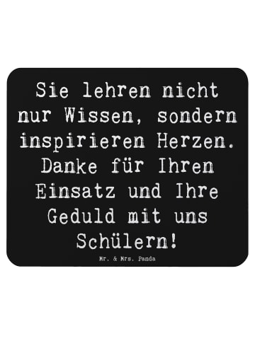Mr. & Mrs. Panda Mauspad Spruch Danke Lehrer mit Spruch in Schwarz