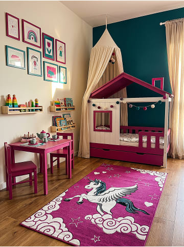 KADIMA DESIGN Kinderteppich Kinder-Motiv Kinderzimmer pflegeleicht Spielzimmer in Fuchsia