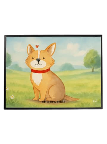 Mr. & Mrs. Panda Schreibunterlage Hund Glück Design ohne Spruch in Weiß