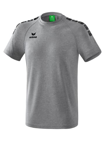 erima Essential 5-C T-Shirt in grau melange/schwarz