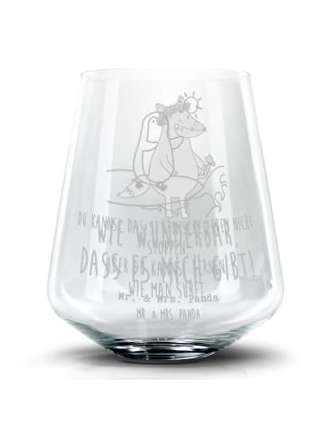 Mr. & Mrs. Panda Whiskyglas Pinguin Surfer mit Spruch in Transparent