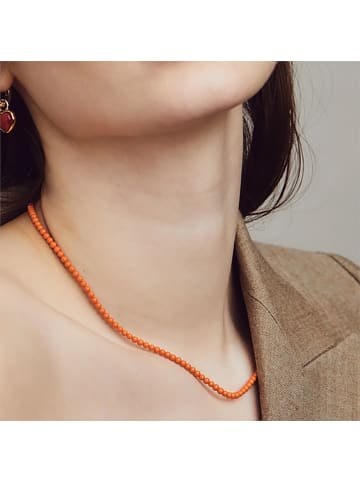 Ti Sento Milano Kette "Collier mit orangenen Steinen" in Orange