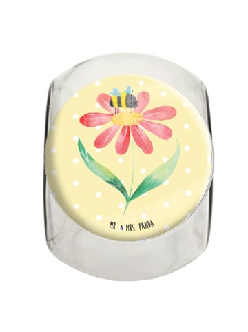 Mr. & Mrs. Panda Glasdose Hummel Blume ohne Spruch in Gelb Pastell