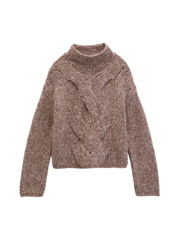 Marc O'Polo Zopfstrickpullover relaxed in Dark Brown