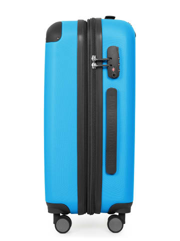 Hauptstadtkoffer Spree - Koffer Flugzeug Trolley Handgepäck Hartschale TSA 42L in Cyanblau