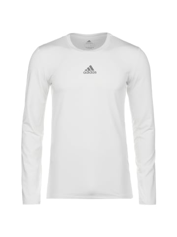 adidas Performance Longsleeve Techfit in weiß / schwarz