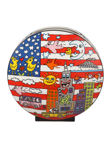 Goebel Vase " James Rizzi Living in the USA " in Bunt