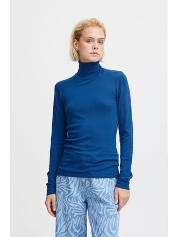 ICHI Rollkragenpullover in blau