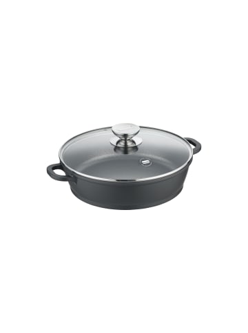 Berndes Servierpfanne mit Glasdeckel aus Aluminium - Vario Click in schwarz