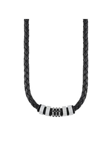 S. Oliver Jewel Halsband Edelstahl, Leder in Schwarz