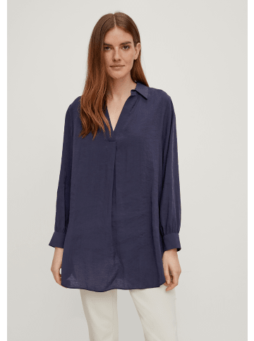 comma Bluse langarm in Blau