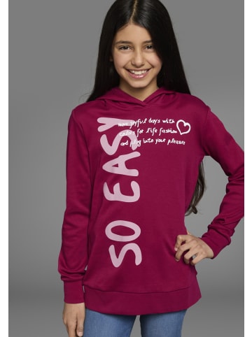 Kidsworld Kapuzenshirt in bordeaux-beere