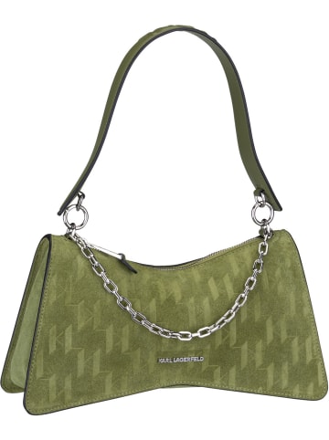 Karl Lagerfeld Abendtasche K/Seven Element SP SHB Suede in Olive