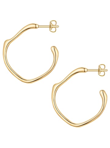 Yokoamii Creolen aus Messing in gelbgold