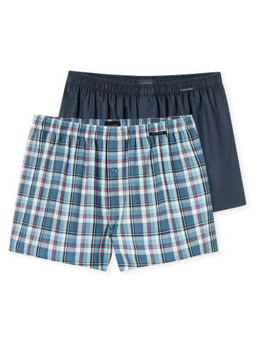 Schiesser Web-Boxershorts 2er Pack in Blau