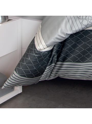 Janine Bettwäsche Davos 65097 silber anthrazit in silber anthrazit