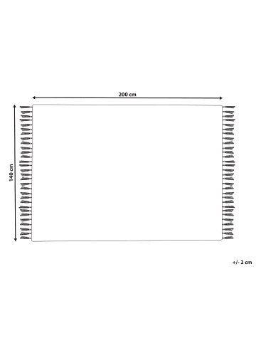 Beliani Kurzflor MURADIYE in Beige/Schwarz - (W) 140 x (L) 200 cm