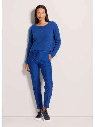 MADELEINE Wollpullover mit U-Boot-Ausschnitt in royalblau