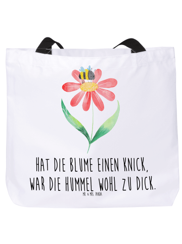 Mr. & Mrs. Panda Shopper Hummel Blume mit Spruch in Weiß