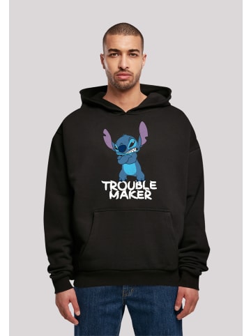 F4NT4STIC Heavy Hoodie Disney Lilo & Stitch Trouble Maker Hooded Sweater in schwarz