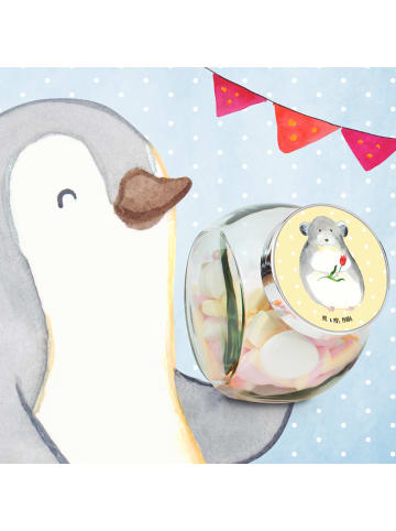 Mr. & Mrs. Panda Bonbonglas Chinchilla Blume ohne Spruch in Gelb Pastell