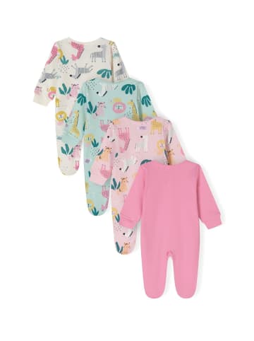 Minoti 4er. Set: Strampler 24babypack5 in mauve