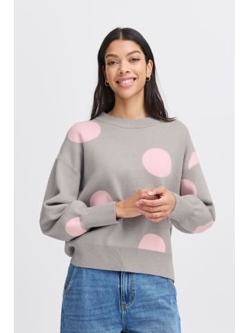 b. young BYOMME DOT JUMPER - KNIT Regular fit in Light Grey Melange Mix