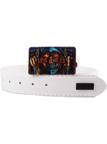 Cipo & Baxx Gürtel  85cm x 3,8cm in White