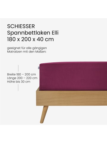 Schiesser Jersey Spannbettlaken Elli in Beere